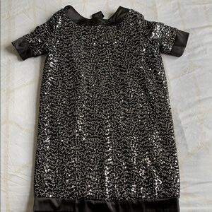 Black and Silver Sequin Dress